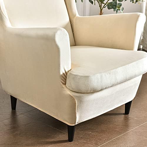 ZYANLING Stretch Armchair Slipcover 2 Piece Velvet Cover
