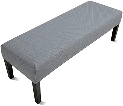 Stretch Jacquard Dining Bench Cover - Anti-Dust Removable Seat Protector