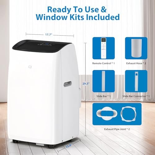 Acekool 14000 BTU Inverter Portable AC Unit with Heater and Remote Control