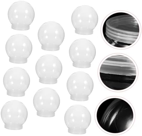 10Pcs Clear Plastic Ball Containers for DIY Crafts and Party Favors