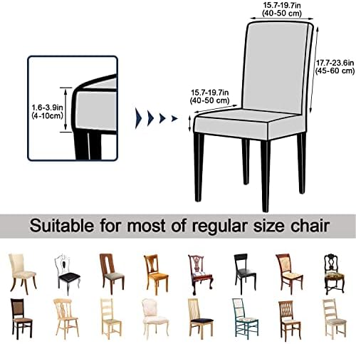 Keyroal Dining Chair Covers Set of 4 Black