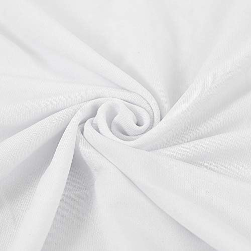 bricia 12 Piece White Stretch Spandex Dining Chair Covers