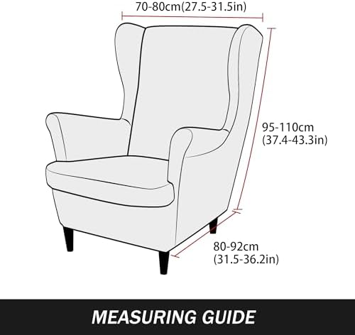 Pendejato Wing Chair Slipcovers 2 Pink Pieces Set
