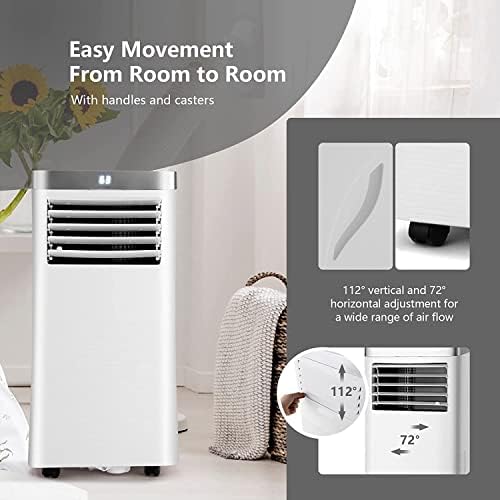PETSITE 8000 BTU Portable AC with Remote Control