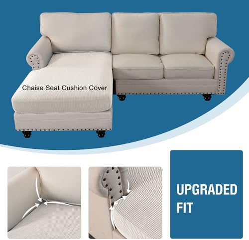 HVERSAILTEX Chaise Lounge Slipcover Ivory