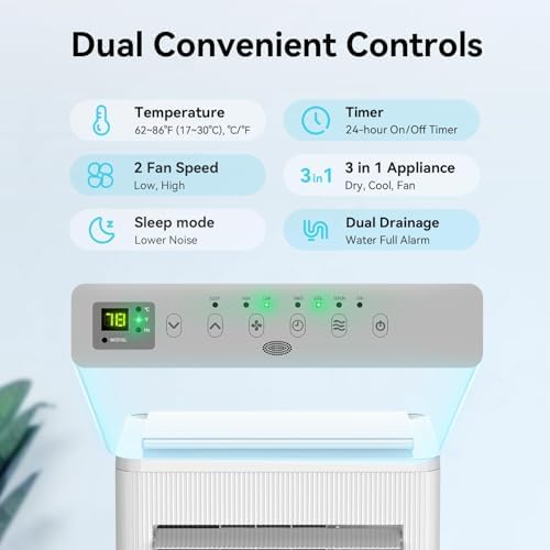 Air Choice 10000 BTU Portable AC Unit with 3-in-1 Function