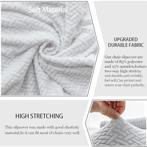 Wingback Chair Cover Stretch Slipcover with Arm 2PCS