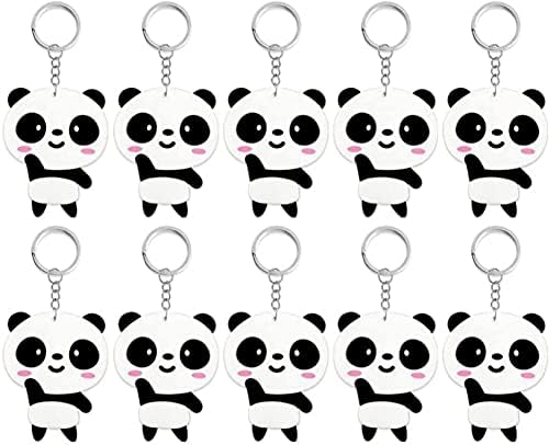 10pcs Panda Keyring Pack Party Favor for Panda Lovers