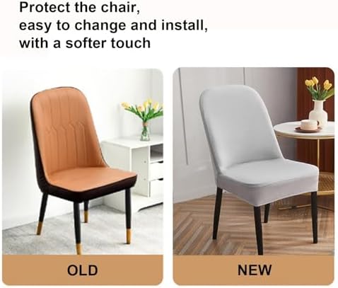 Curved Dining Chair Covers with Elastic Band