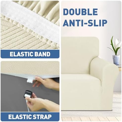 JIVINER Chair Cover for Living Room Beige