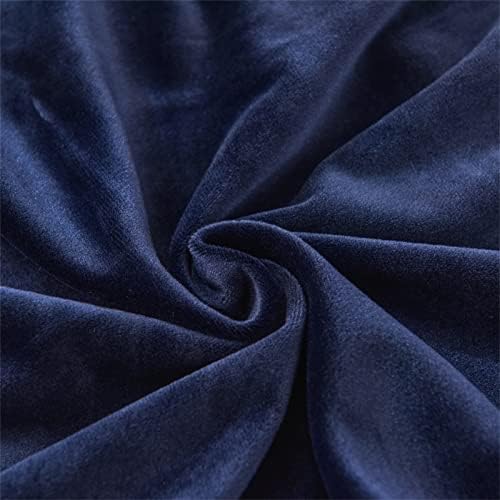 Velvet Chair Covers Set of 6 for Dining Room Navy