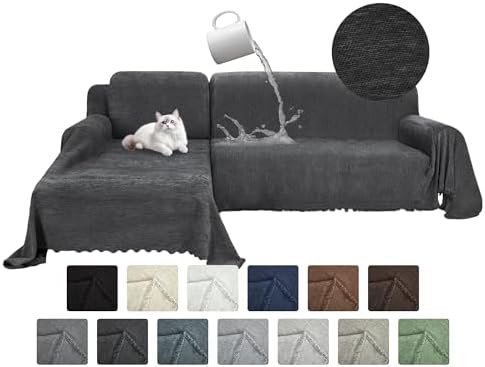 100 Waterproof L-Shaped Sectional Couch Covers for Dogs