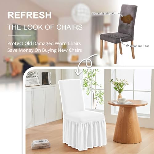 NICEEC Plush Chair Covers Set of 4 for Dining Rooms