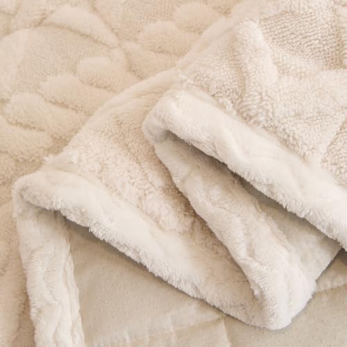 Plush Sofa Cover for Pets Cats Dogs 35x82 White