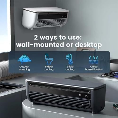 Wireless Charging Portable Air Conditioner with Water Mist