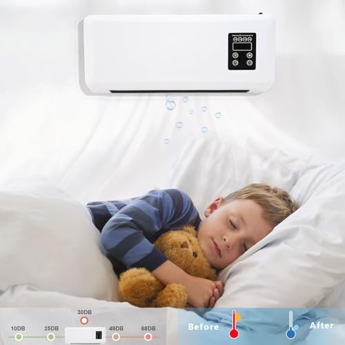 ZHOMTOP Wall Air Conditioner with Remote Control and Timer