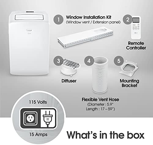 LG 6000 BTU Portable Air Conditioner for Small Rooms