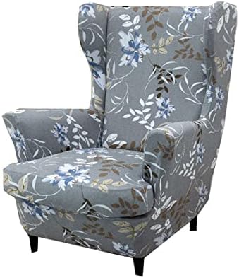 COMGAS Wingback Chair Slipcovers 2-Piece Spandex