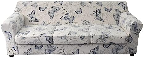 KRFOONN 4 Piece Stretch Sofa Covers for 3 Cushion Couches