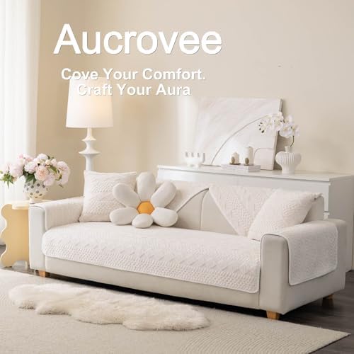 Soft Plush Couch Cover for 3 Cushion Sectional Sofa
