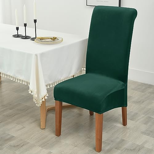 Deisy Dee Stretch Velvet Dining Chair Covers for Kitchen Dining Room