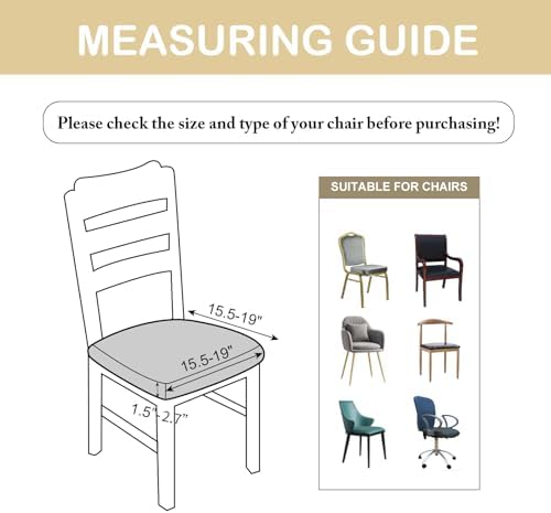 Yueang Waterproof Dining Chair Slipcovers 4 PCS