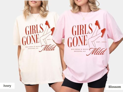 Custom Bachelorette Party Shirts for Girls Gone Mild