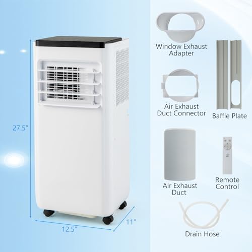 DORTALA 8000 BTU Portable Air Conditioner with Fan and Dehumidifier