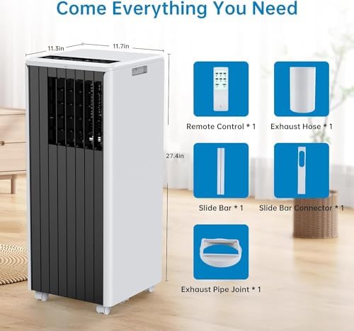 Acekool 8000 BTU Portable Air Conditioner with 3-in-1 Functionality
