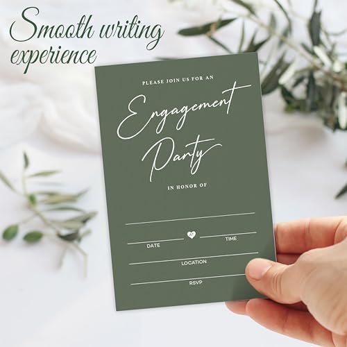 TPYEN 25 Engagement Party Invitations with Envelopes