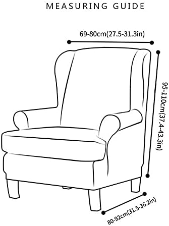 YOPOIY Wingback Chair Slipcover 2 Piece - Pink