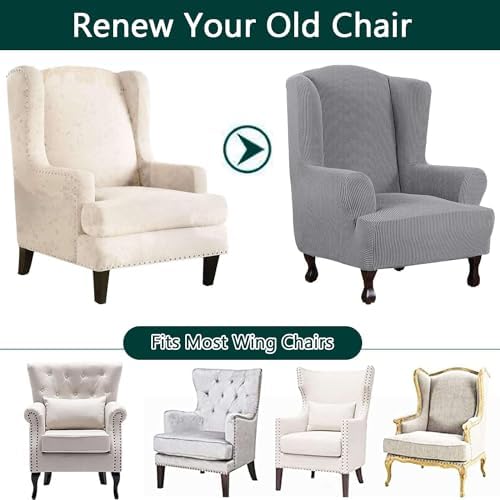 Wingback Chair Slipcover Cat Scratch Proof