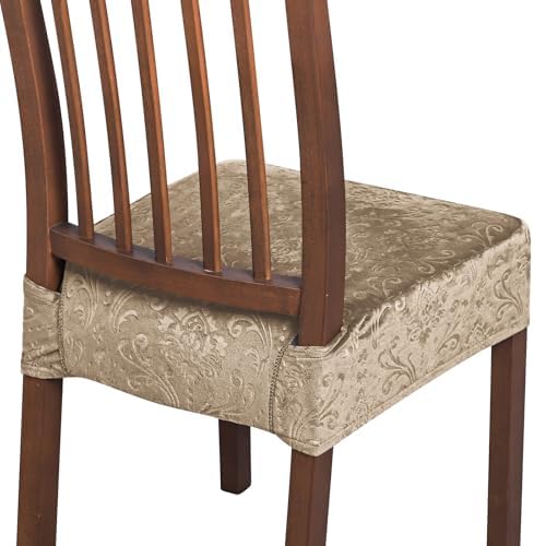 FORCHEER Velvet Dining Chair Seat Covers Set of 4 18inch Washable