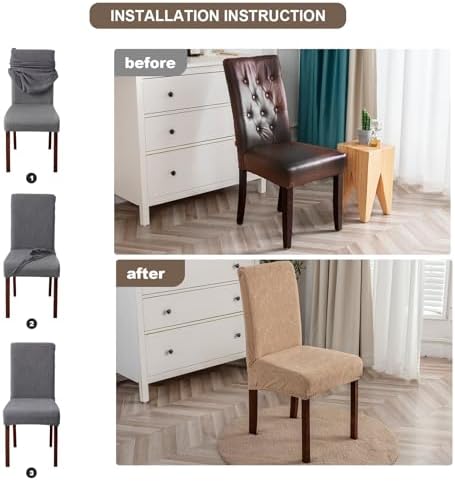 Waterproof Dining Chair Covers for Stretch Chairs