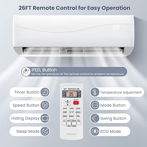 ARLIME Mini Split ACHeating System 12000 BTU 1 Ton Ductless Unit