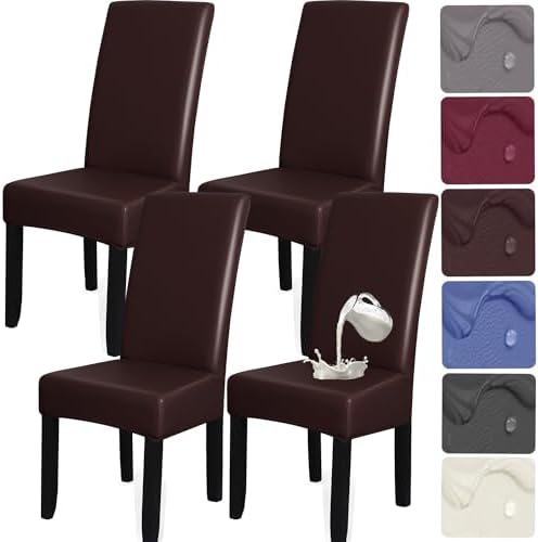 HFCNMY Waterproof Dining Chair Covers for Set of 4