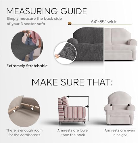 PAULATO BY GAICO Stretch Sofa Slipcover - Venezia Cream