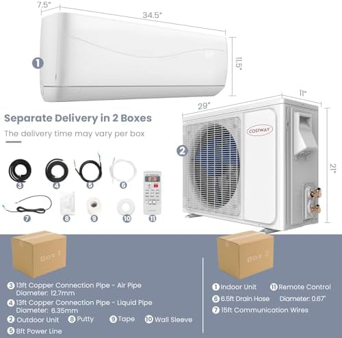 ARLIME Mini Split ACHeating System 12000 BTU 1 Ton Ductless Unit