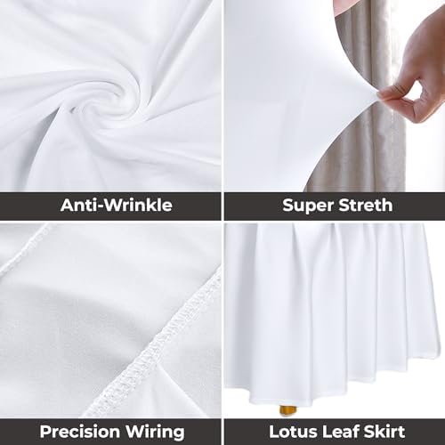 Vencede Dining Chair Covers with Skirt 6pcs