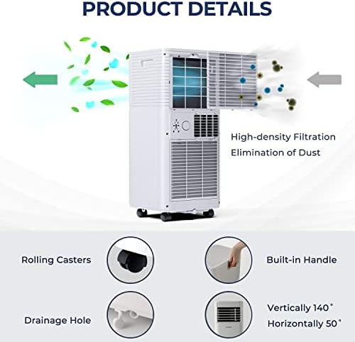 COSTWAY 10000BTU AC Portable Cooling 350sqft White