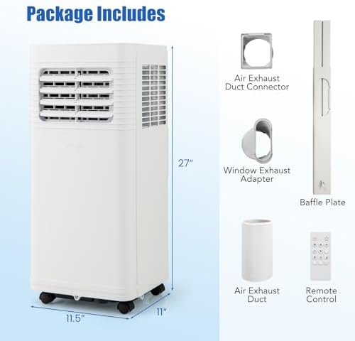 COSTWAY 9000 BTU Portable AC with Fan Dehumidifier
