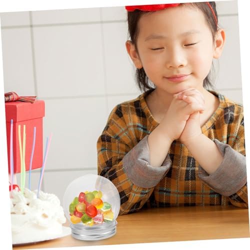 Alipis 40pcs Clear Plastic Candy Storage Jars With Lids