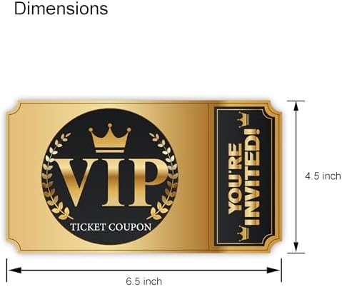 Double-Sided Movie Night VIP Party Invitations Set of 30 with Envelopes