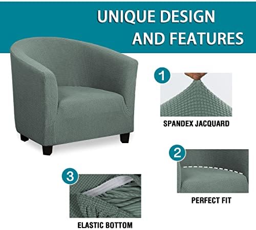PrimeBeau High Stretch Club Chair Cover - Green