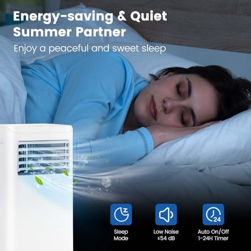 SIMOE 8000BTU Portable AC with Dehumidifier and Fan Mode