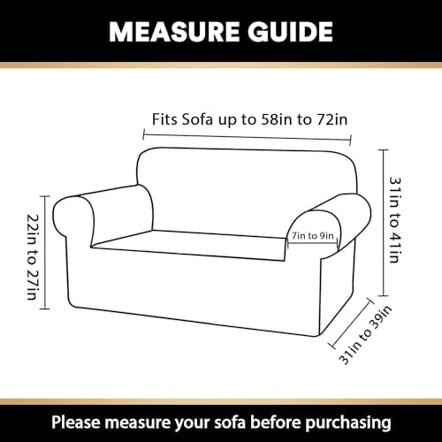 PrinceDeco Stretch Loveseat Sofa Cover