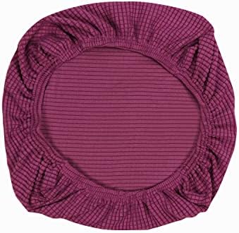 Yikko Soft Stretch Spandex Jacquard Slipcovers Dark Purple