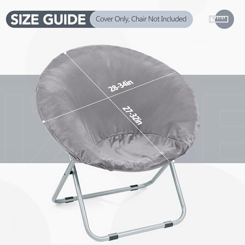 Velvet Stretch Saucer Chair Cover for Indoor and Outdoor Use