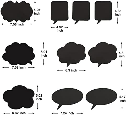 10pcs Writable Chalkboard Photo Booth Props with Chalk and Sticks