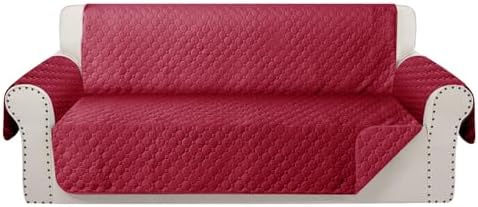 Waterproof Sofa Cover for 3 Cushion Furniture Protector Red